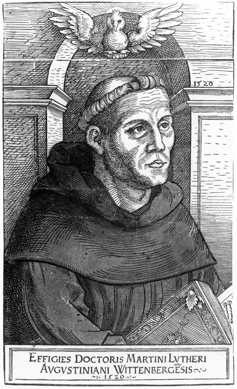 Martin Luther augustinolaismunkkina, 1520-24 tekijältä Lucas Cranach the Elder