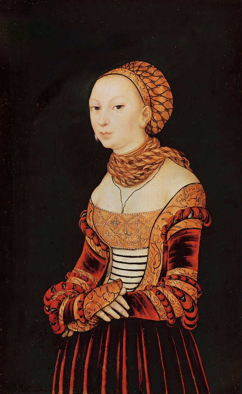Nuoren naisen muotokuva (öljy puulle) tekijältä Lucas Cranach the Elder