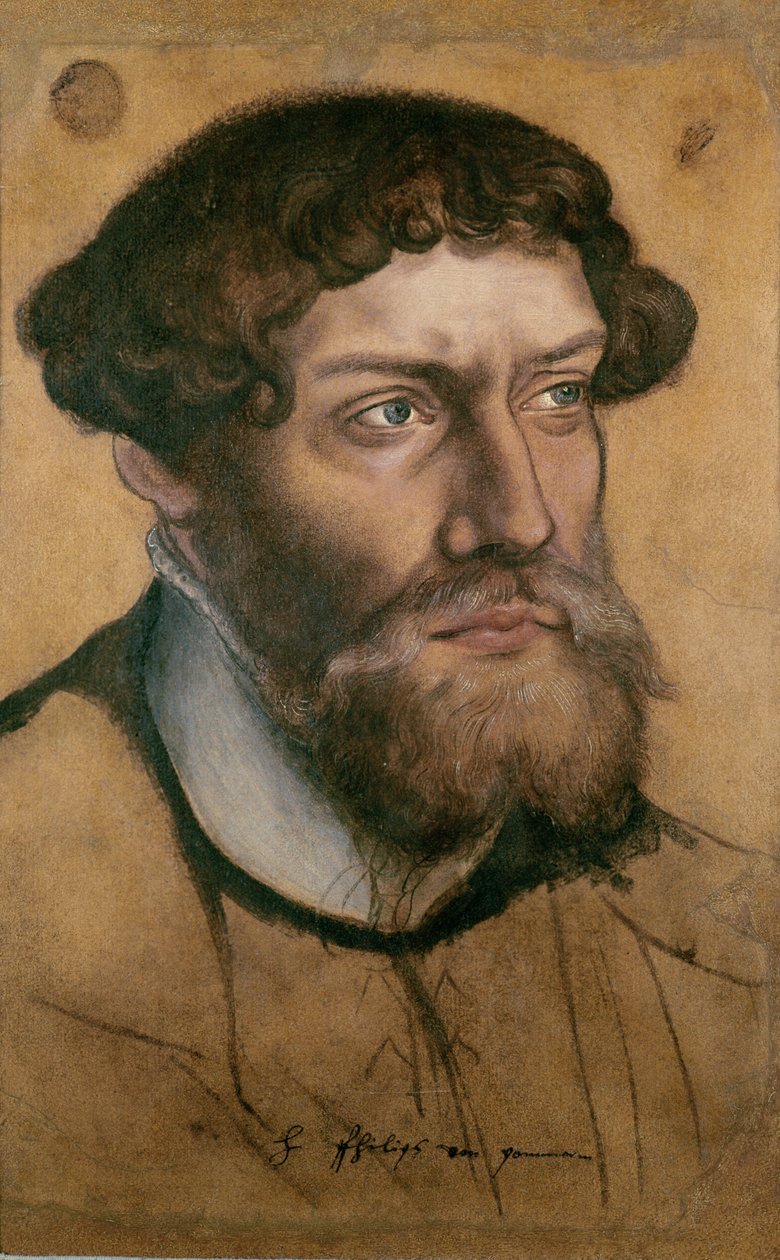 Philip I, Pommerin herttua (öljy, guassi ja wc paperilla) tekijältä Lucas the Younger Cranach