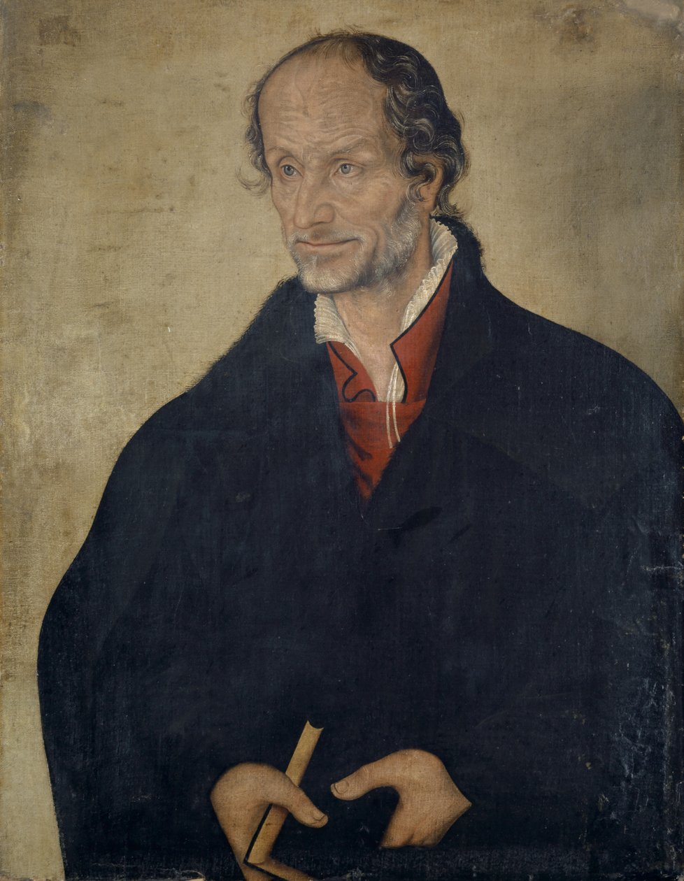Muotokuva Philipp Melanchthonista, n. 1560-80 tekijältä Lucas the Younger Cranach