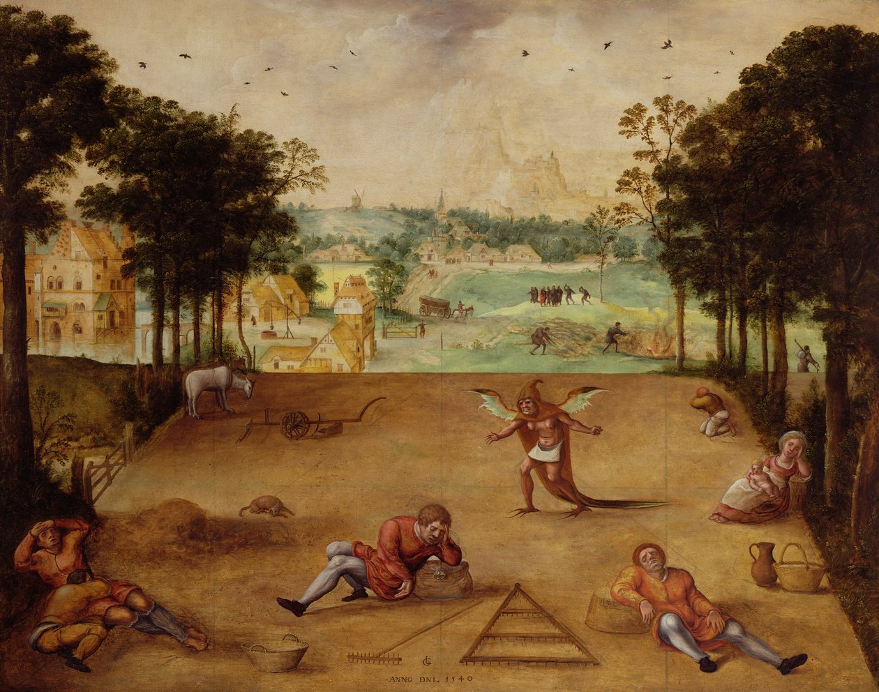 Vertaus vehnästä ja riihistä, 1540 tekijältä Lucas van Gassel