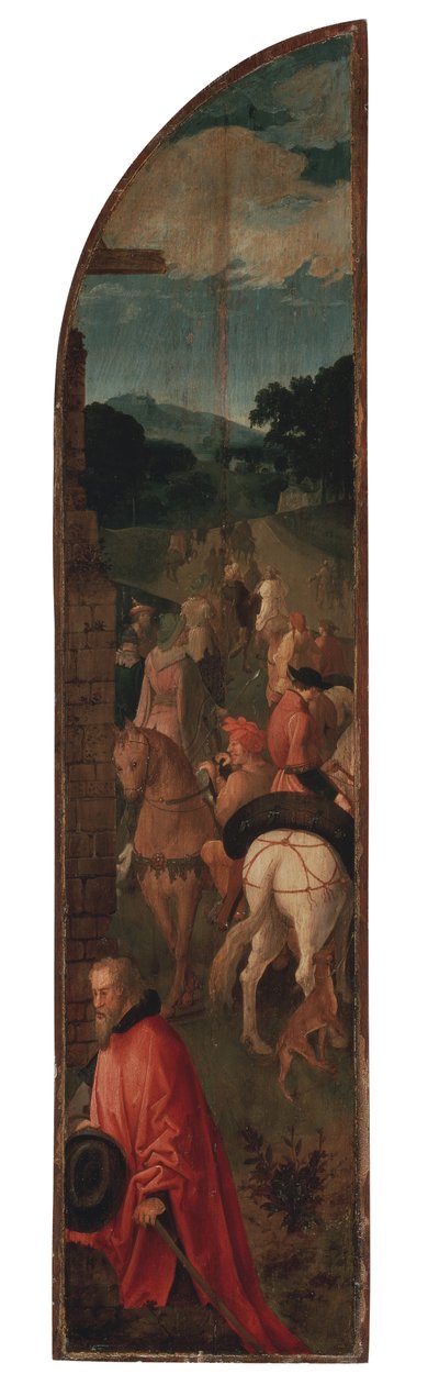 The Adoration of the Magi Triptyych (oikea paneeli) tekijältä Lucas van Leyden