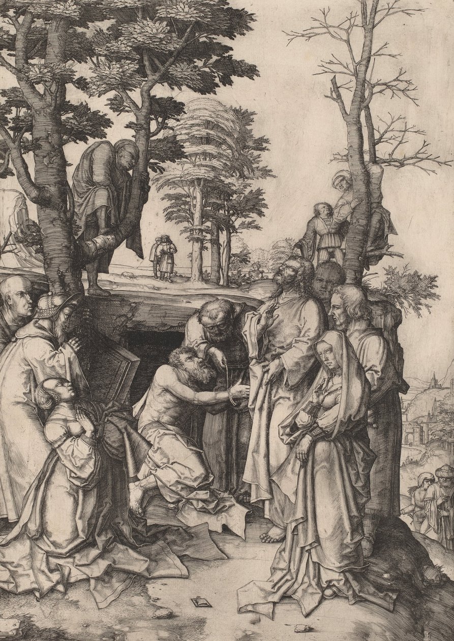 Lasaruksen herättäminen tekijältä Lucas van Leyden