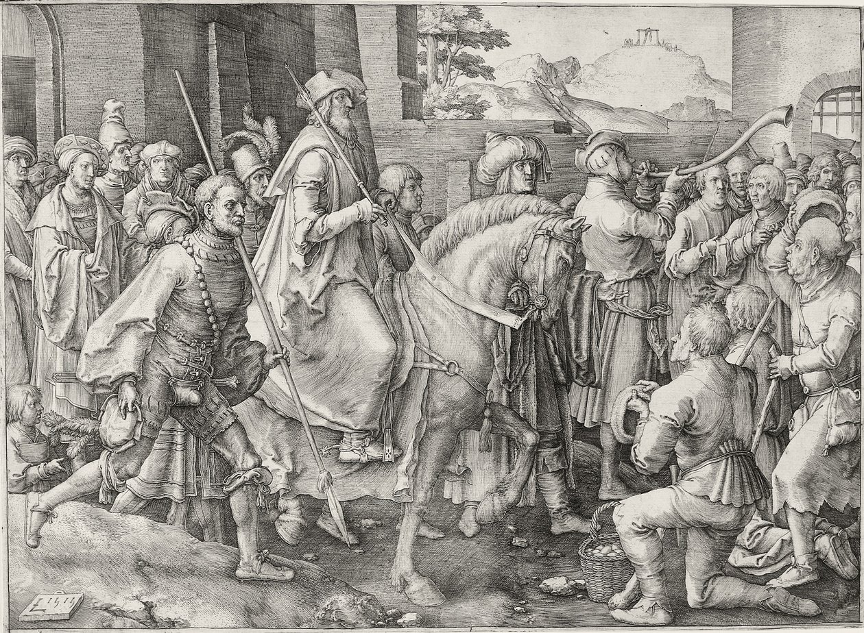 Mordokain voitto, 1515 tekijältä Lucas van Leyden