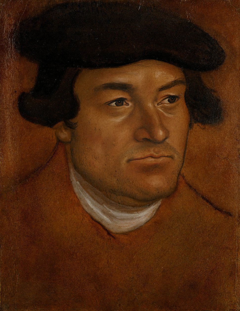 Muotokuva miehestä, jolla on musta lippis tekijältä Lucas Cranach the Elder