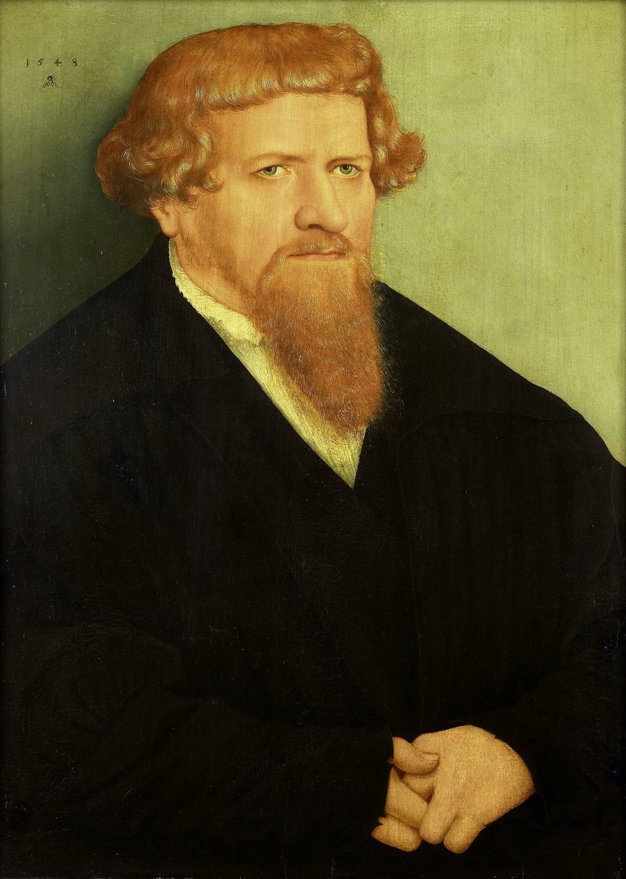 Miehen muotokuva tekijältä Lucas Cranach (II) (attributed to)