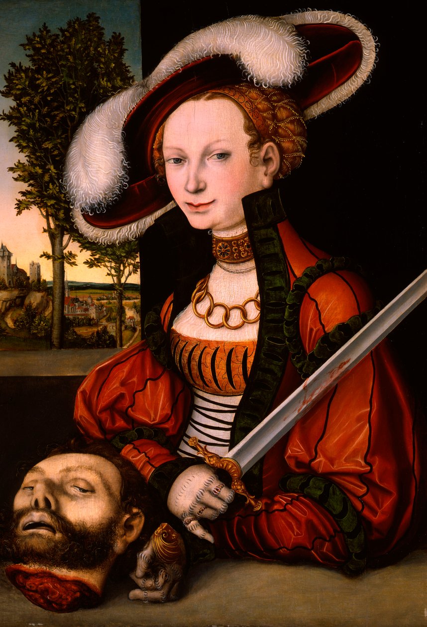 Judith Holofernesin pään kanssa, n. 1530 tekijältä Lucas Cranach
