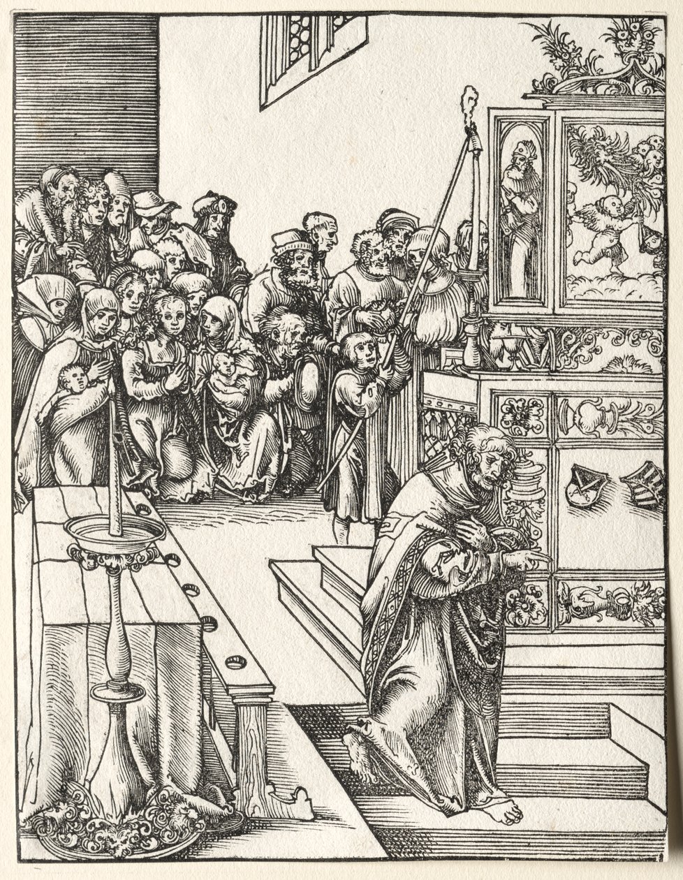 Pyhän Johanneksen marttyyrikuolema tekijältä Lucas Cranach