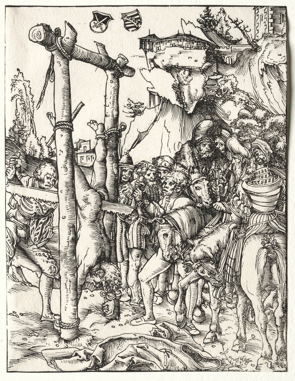 Pyhän Simeonin marttyyrikuolema tekijältä Lucas Cranach