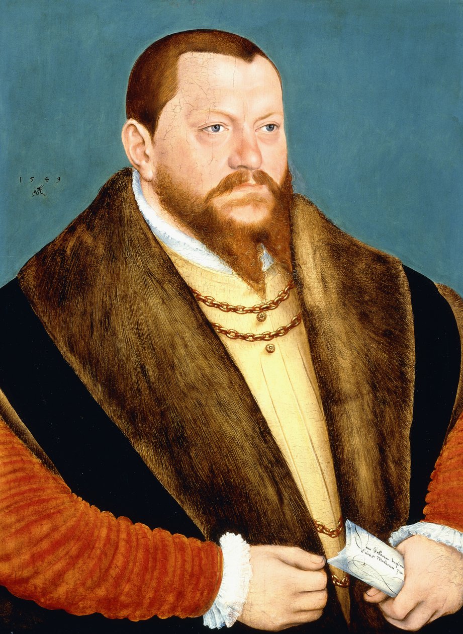 Saksin herttua Augustuksen muotokuva tekijältä Lucas Cranach