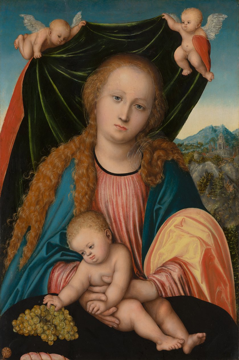 Neitsyt ja lapsi, n. 1515-20 tekijältä Lucas Cranach