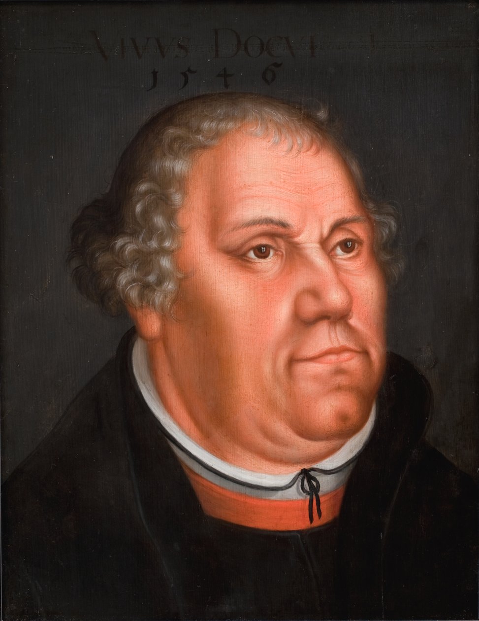 Martti Lutherin (1483-1546) muotokuva tekijältä Lucas Cranach d.Y.
