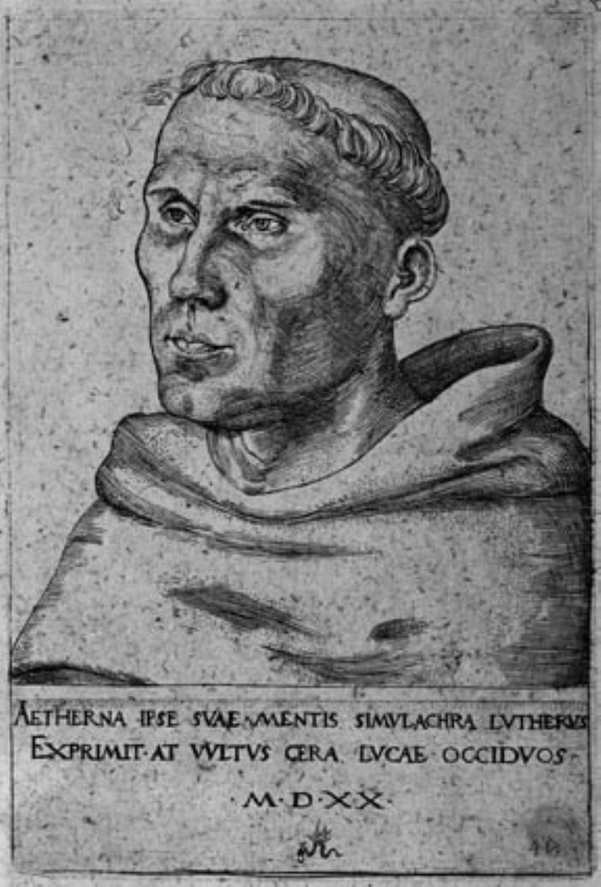 Martti Luther augustinolaismunkkina tekijältä Lucas Cranach d.Æ.