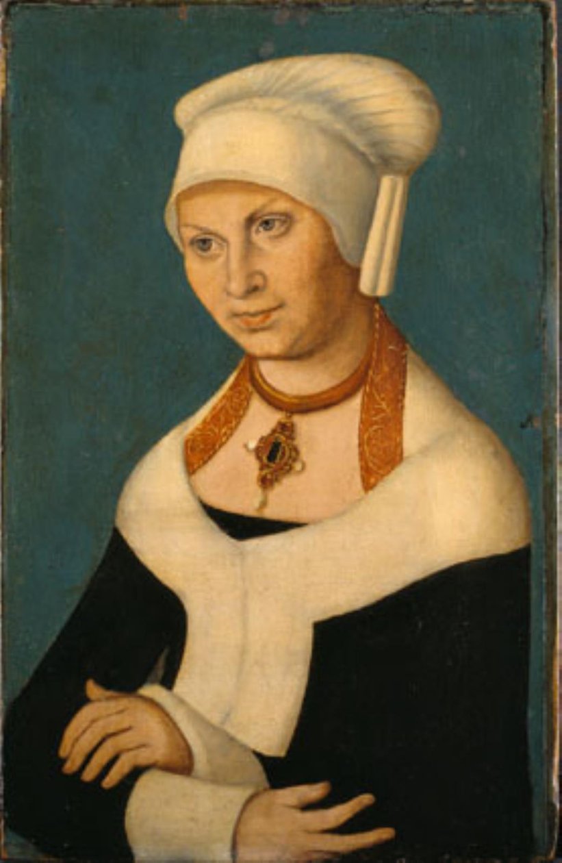 Retrat de la duquessa Bàrbara de Saxònia, 1478-1534 (esposa de Jordi el Barbut) finlandès tekijältä Lucas Cranach d.Æ.