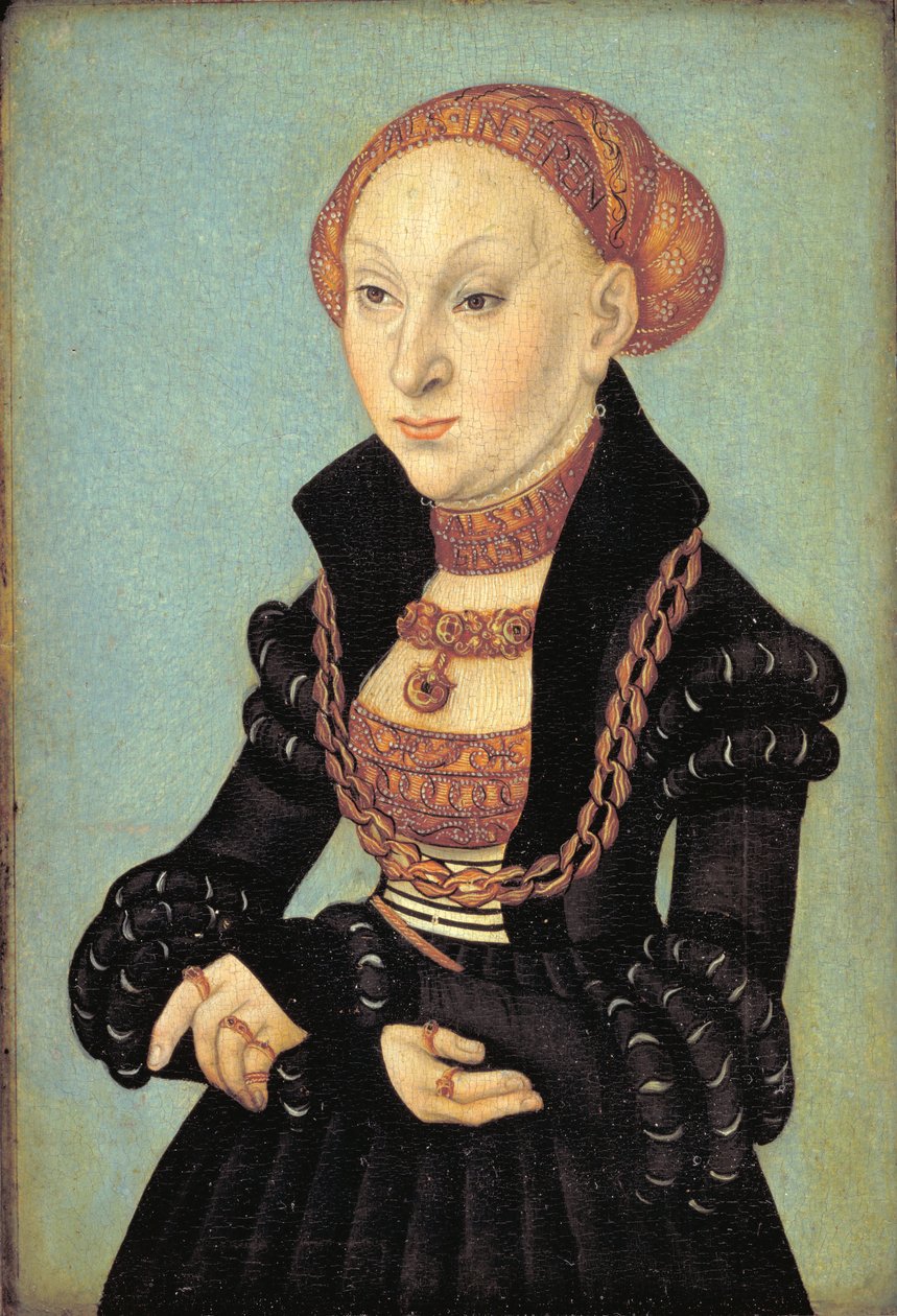 Saksin ruhtinatar Sibyllan muotokuva (1510-1569) tekijältä Lucas Cranach d.Æ.