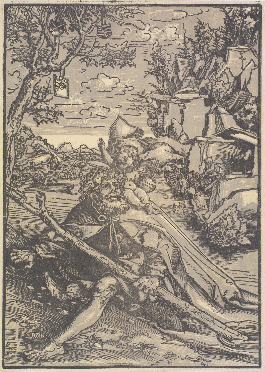 Pyhä Christopher tekijältä Lucas Cranach d.Æ.