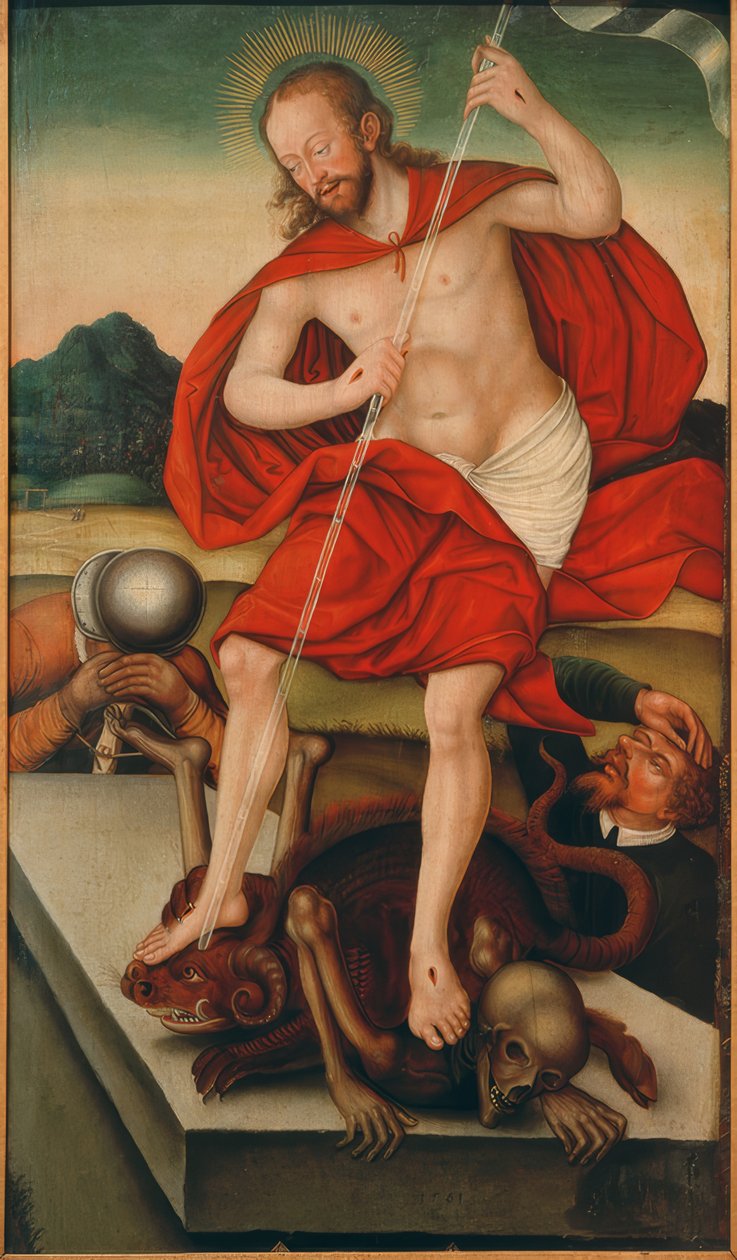 Kristus voitti kuoleman ja paholaisen tekijältä Lucas Cranach der Jüngere
