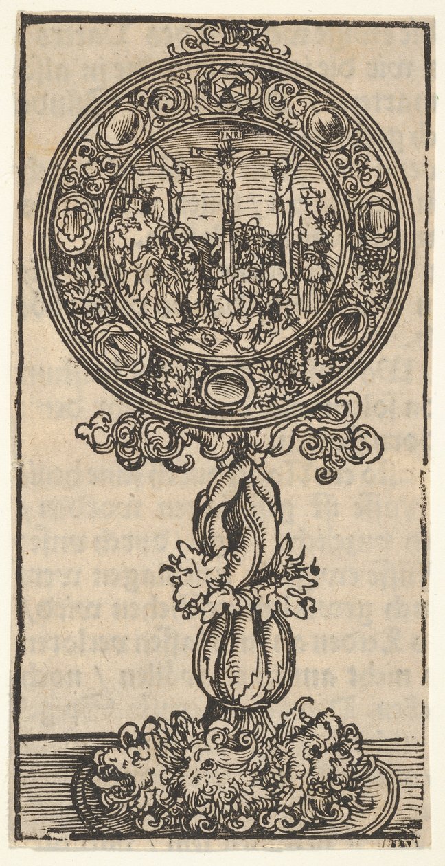 Hopeakullattu Pacifical ristiinnaulitsemalla, suuresta Wittenbergin pyhäinjäännösten sarjasta, 1509. tekijältä Lucas Cranach the Elder