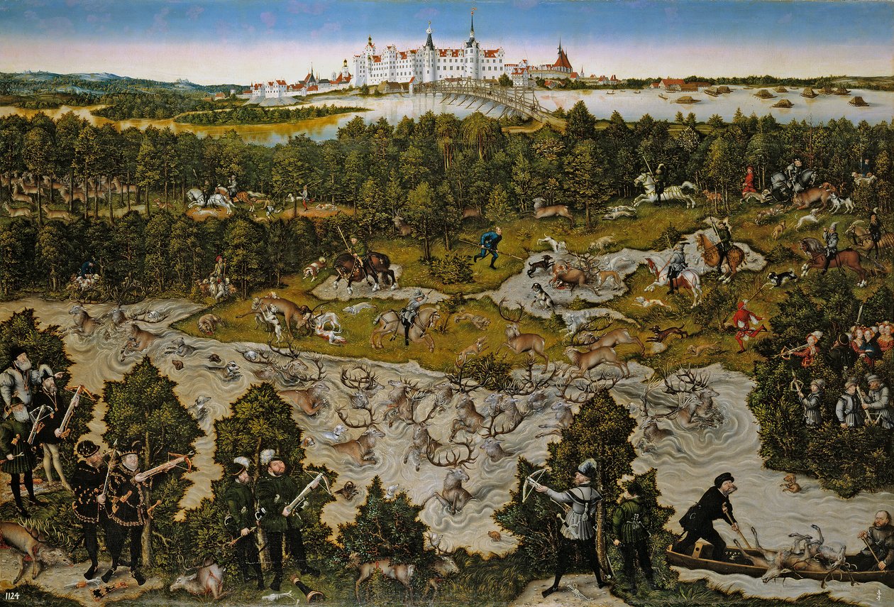 Hirvenmetsästys tekijältä Lucas Cranach the Elder