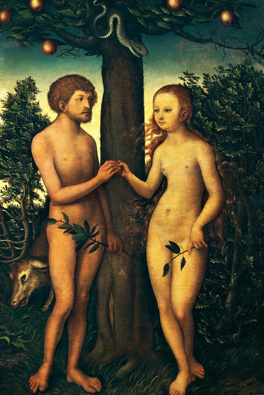 Aatami ja Eeva tekijältä Lucas Cranach the Elder