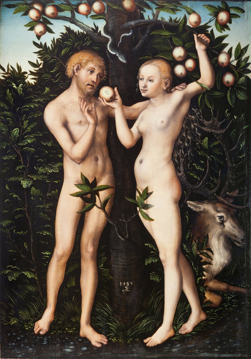 Aatami ja Eeva tekijältä Lucas Cranach the Elder