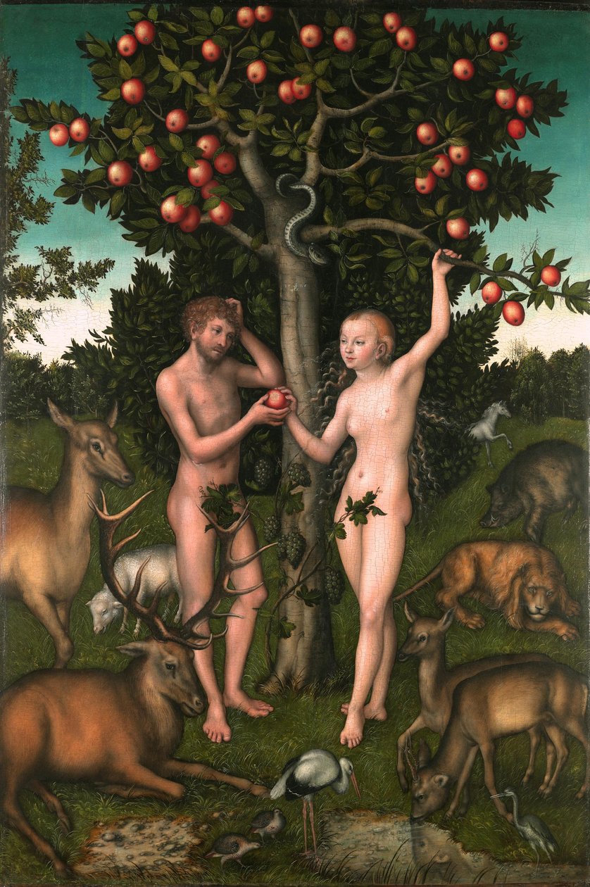 Aatami ja Eeva tekijältä Lucas Cranach the Elder