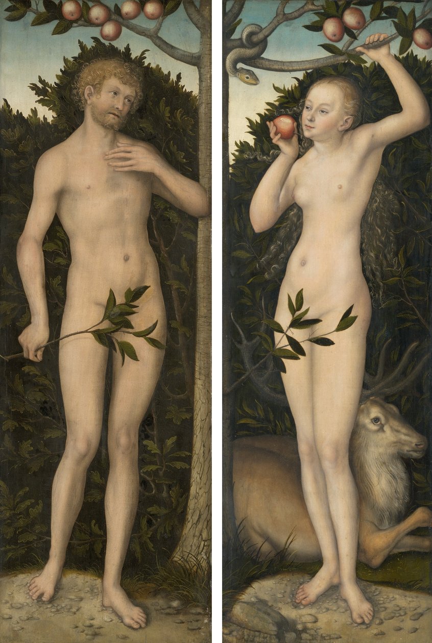 Aatami ja Eeva tekijältä Lucas Cranach the Elder