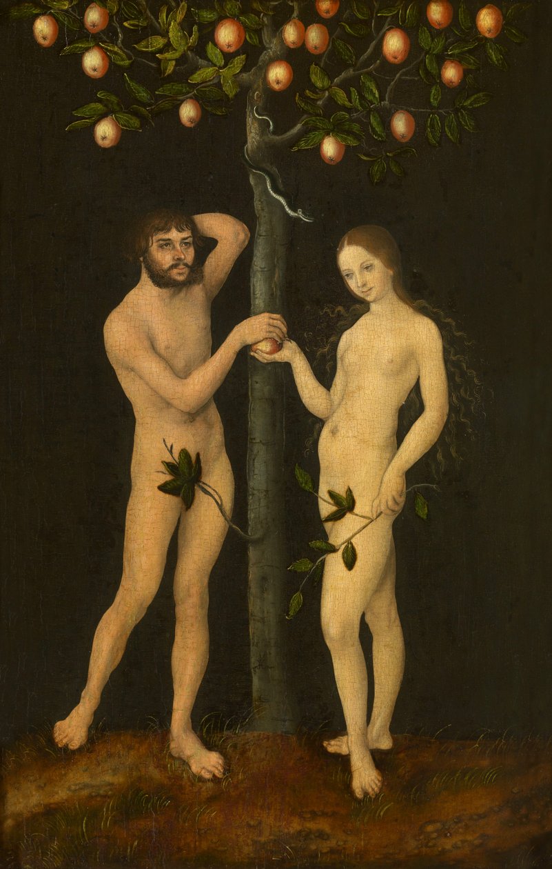 Aatami ja Eeva tekijältä Lucas Cranach the Elder