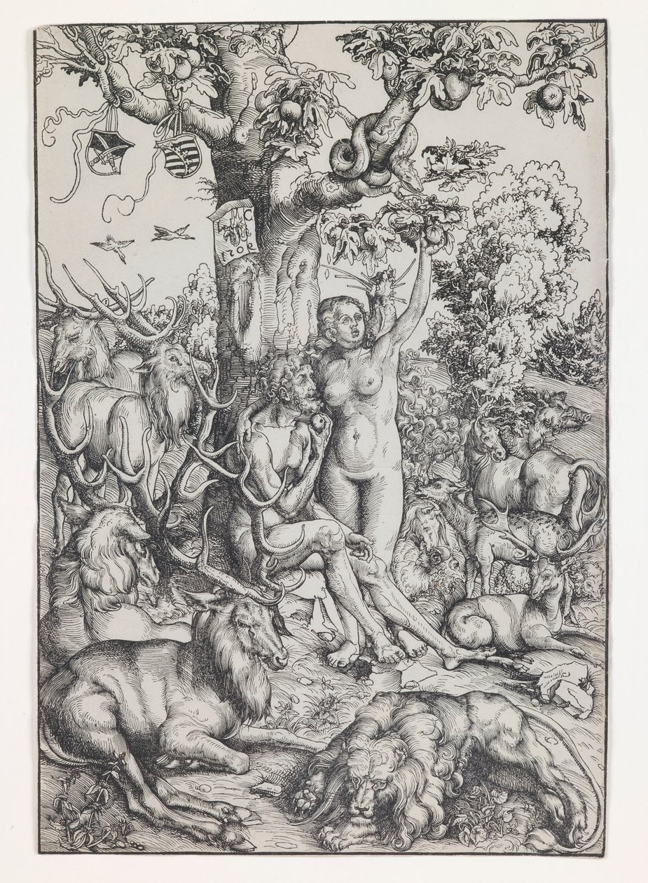 Adam i Eva al paradís finès tekijältä Lucas Cranach the Elder