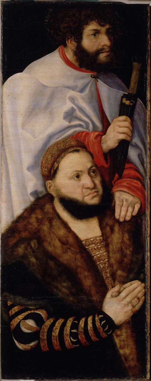 Neitsyt Marian alttaritaulu eli niin kutsuttu ruhtinaiden alttaritaulu [vasen siipi]. tekijältä Lucas Cranach the Elder