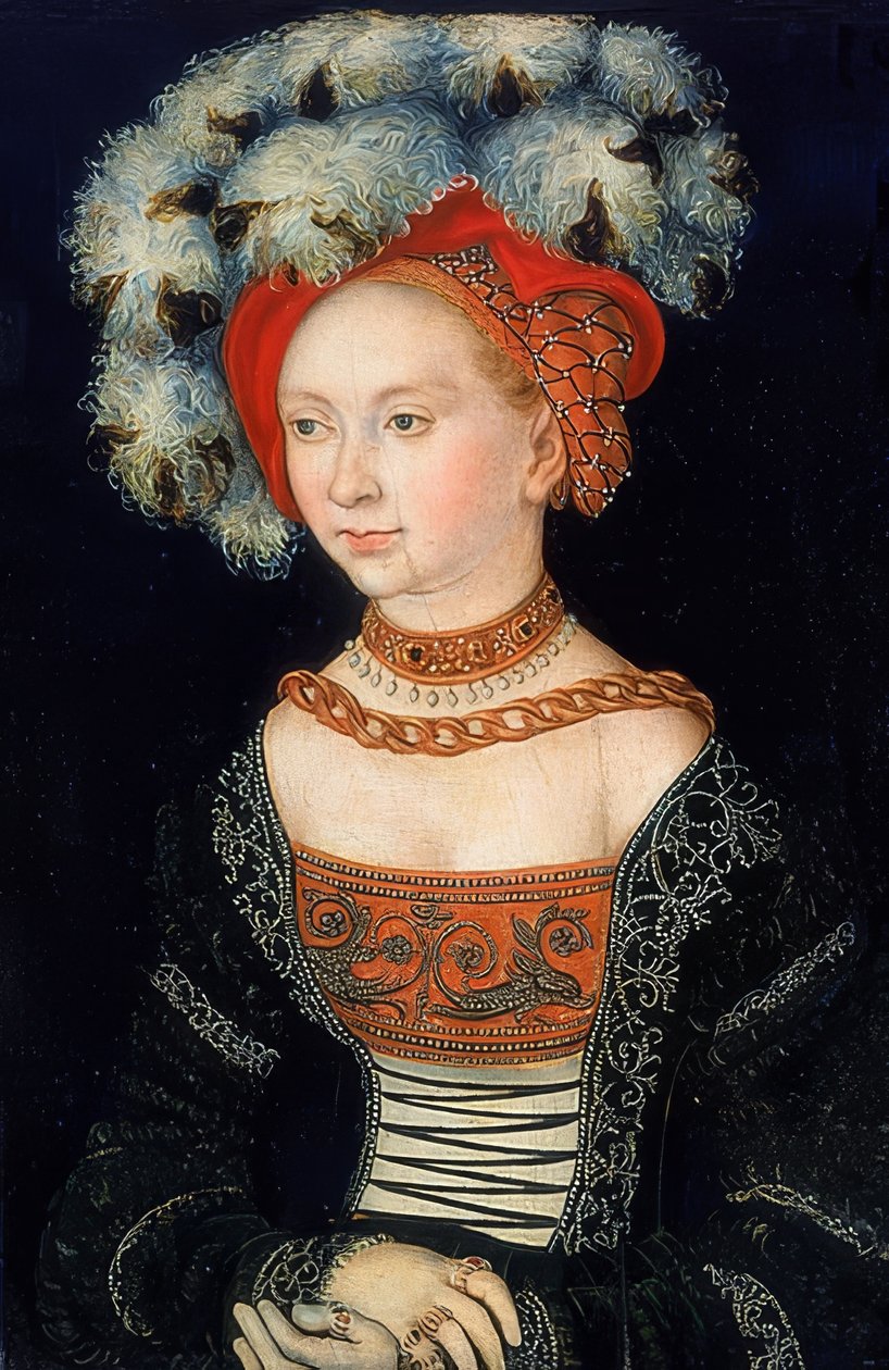 Naisen muotokuva. Noin 1530 tekijältä Lucas Cranach the Elder