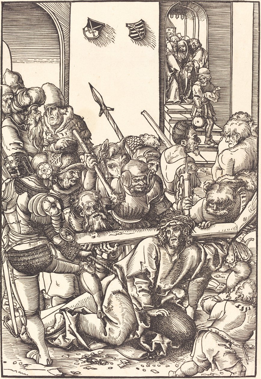 Kristus kantaa ristiä tekijältä Lucas Cranach the Elder