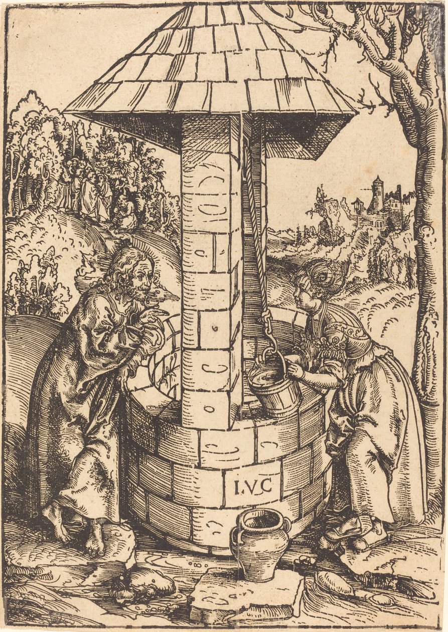 Kristus ja Samarian nainen tekijältä Lucas Cranach the Elder
