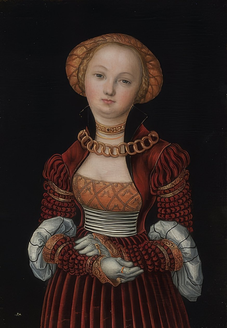 Naisen muotokuva. Noin 1525 tekijältä Lucas Cranach the Elder