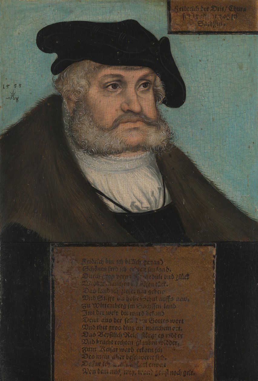 Friedrich III 1463-1525, viisas, Saksin vaaliruhtinas, 1533. tekijältä Lucas Cranach the Elder