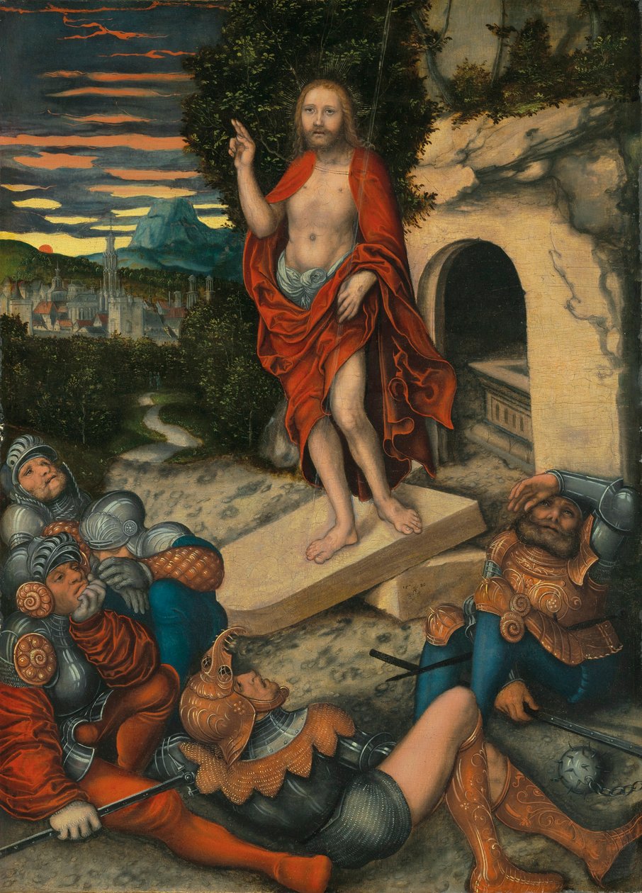 Saksa: Auferstehung Christi Kristuksen ylösnousemus tekijältä Lucas Cranach the Elder