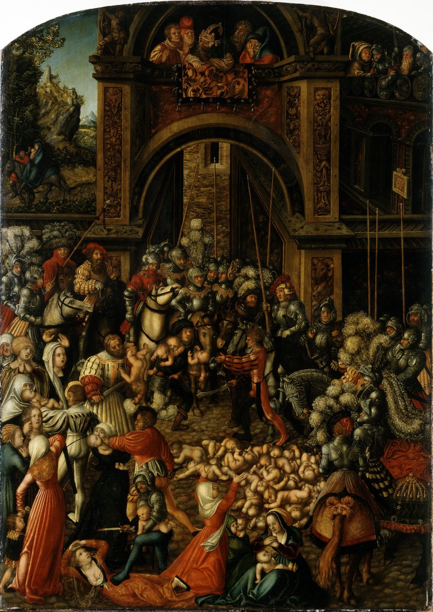 Saksa: Bethlehemitischer Kindermort Viattomien joukkomurha (Bethlehemitischer Kindermort) tekijältä Lucas Cranach the Elder