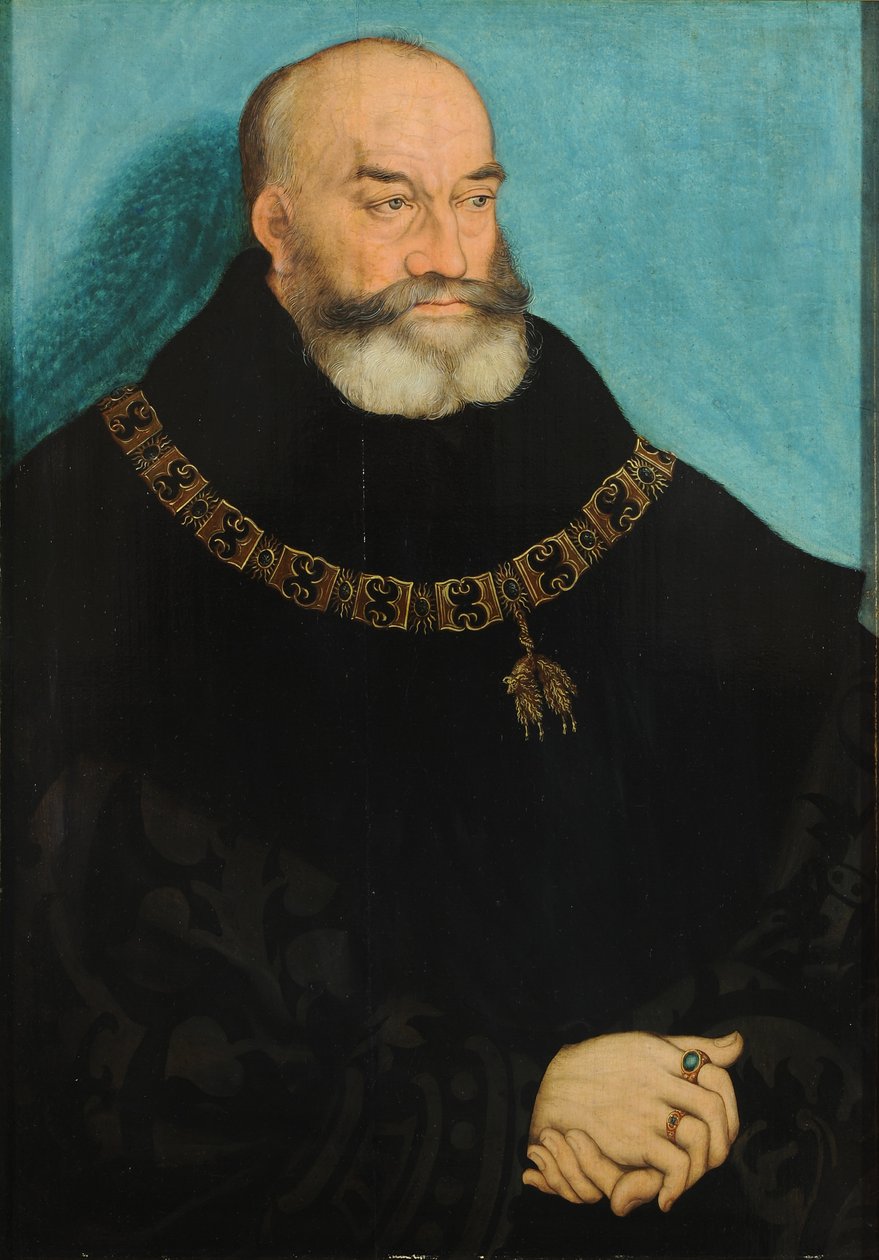 Saksin herttuan Yrjö Partaisen muotokuva Saksin herttuan Yrjö Partaisen muotokuva, Saksin vaaliruhtinas (1471-1539). tekijältä Lucas Cranach the Elder