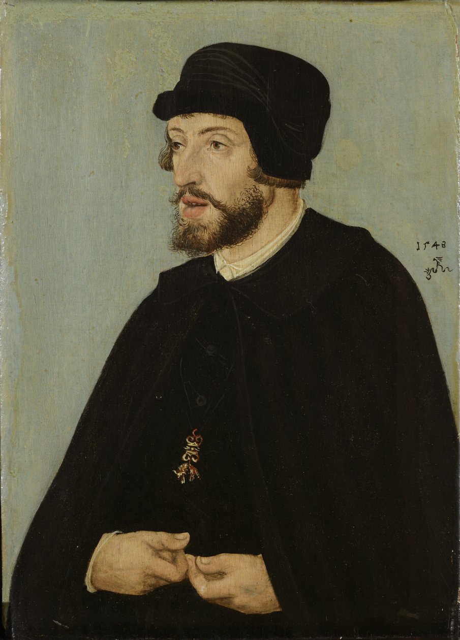 Saksa: Bildnis König Ferdinands I. Pyhän saksalaisroomalaisen keisarin Ferdinand I:n muotokuva. tekijältä Lucas Cranach the Elder