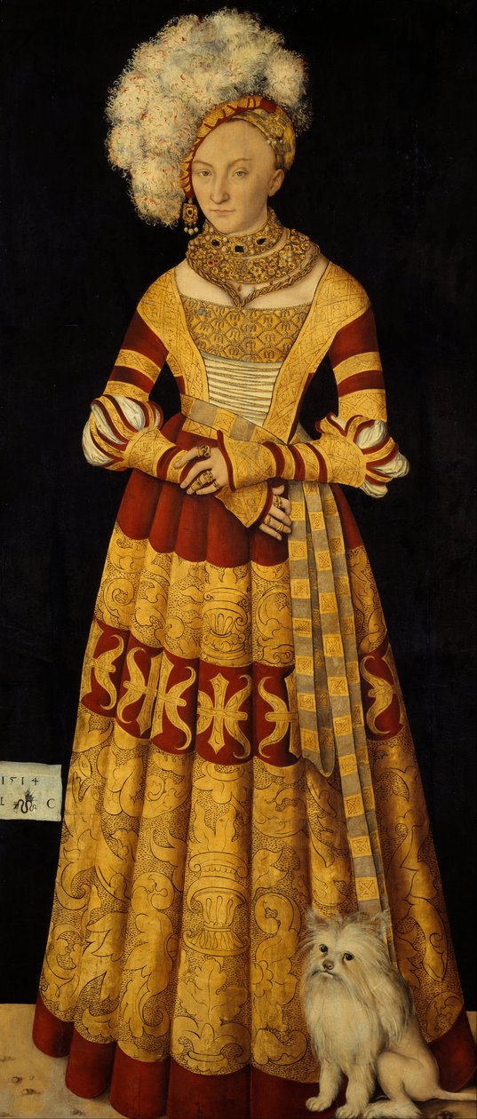 Saksa: Herzogin Katharina von Mecklenburg (1487-1561) Mecklenburgin herttuatar Katharina (1487-1561) tekijältä Lucas Cranach the Elder