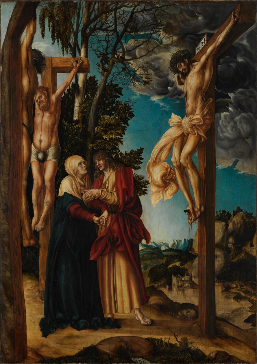 Saksa: Klage unter dem Kreuz Kristuksen valitus / Schleißheimin ristiinnaulitseminen tekijältä Lucas Cranach the Elder