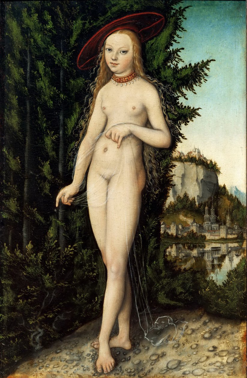 Saksa: Seisova Venus maisemassa Venus maisemassa tekijältä Lucas Cranach the Elder