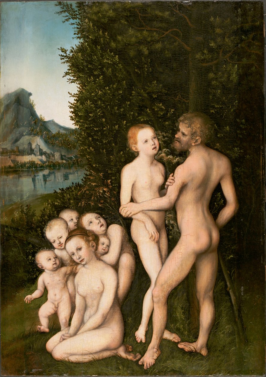 saksa: Urzeitliche Menschen Alkukantaiset ihmiset tekijältä Lucas Cranach the Elder
