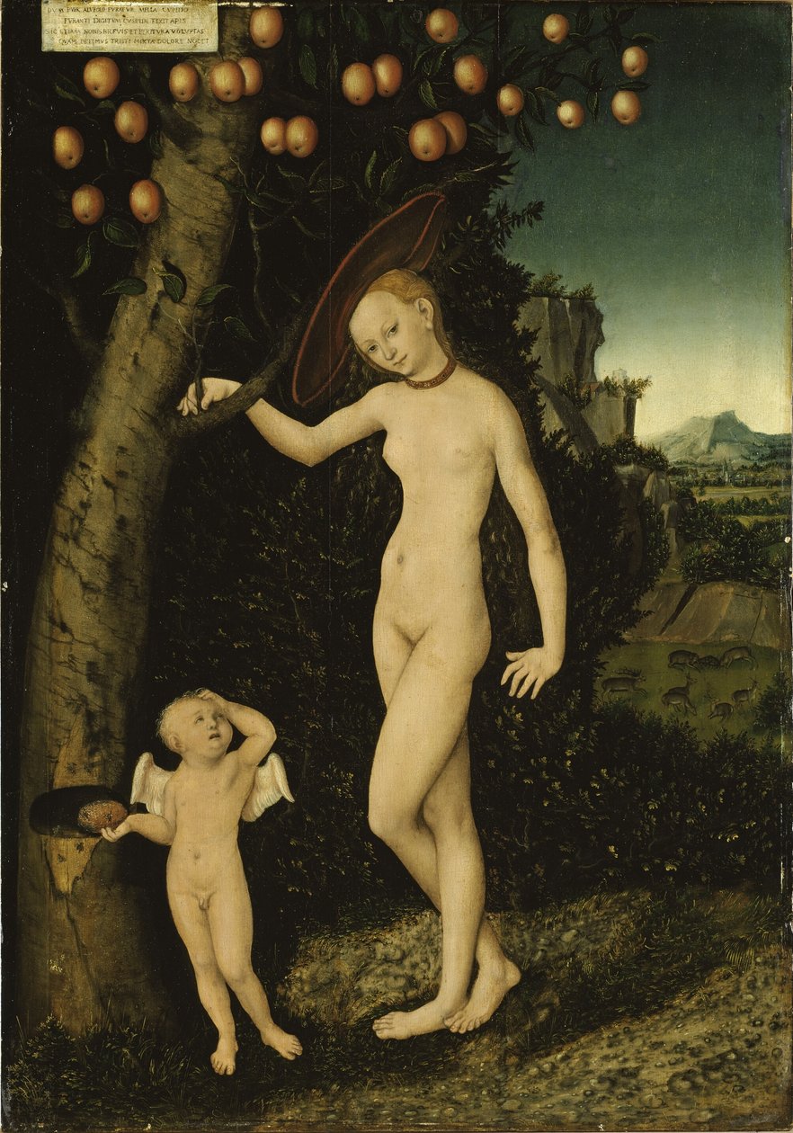 Saksa: Venus mit Amor als Honigdieb Venus ja Amor hunaja varkaana Venus ja Amor hunaja varkaana tekijältä Lucas Cranach the Elder