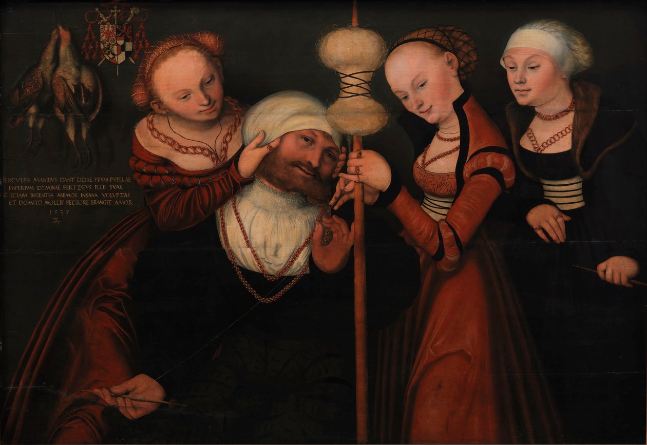 Hercules ja Omphale. tekijältä Lucas Cranach the Elder
