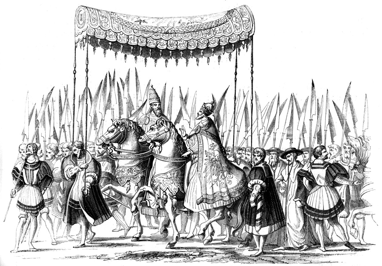 Keisarillinen kulkue, 1529-1530 1849. tekijältä Lucas Cranach the Elder