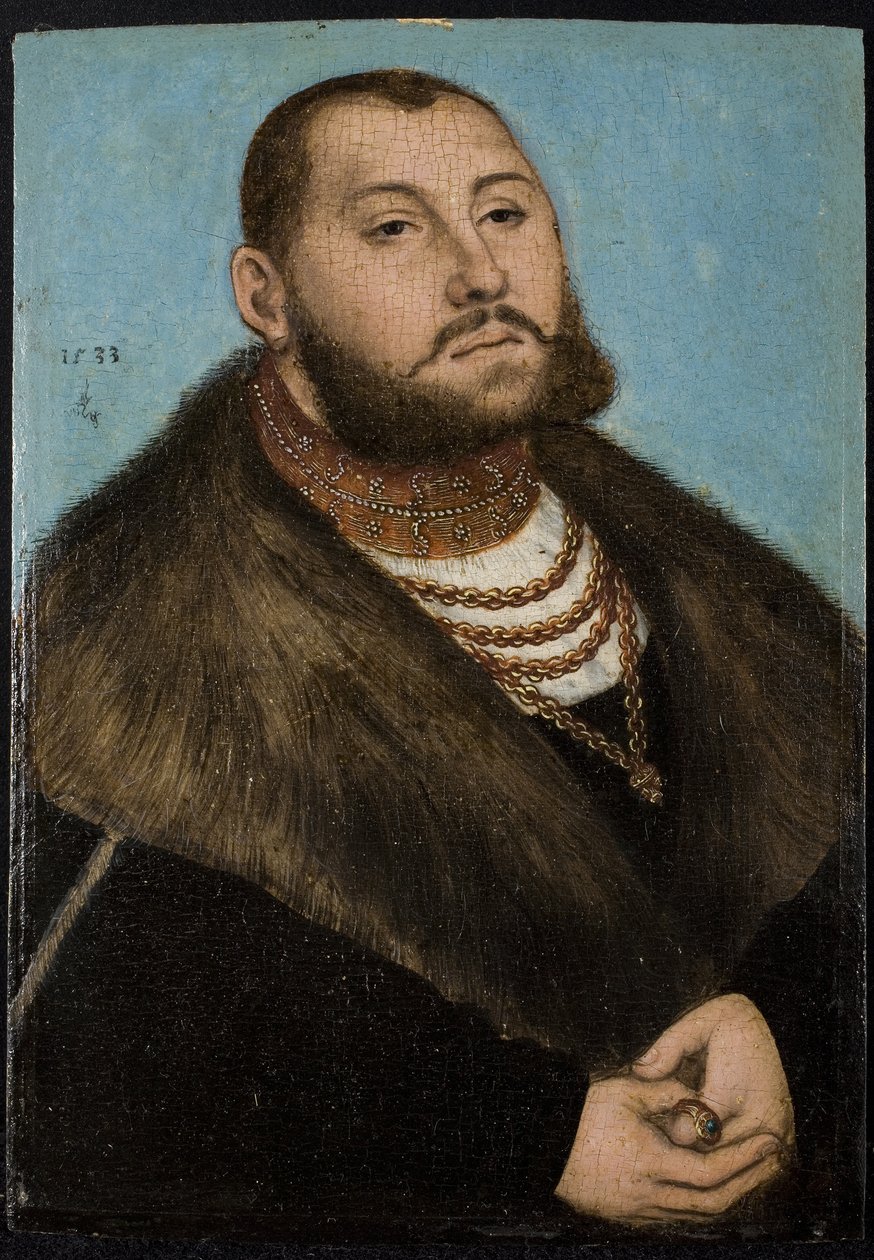 Johannes Frederick I, Saksin vaaliruhtinas 1503-1554 tekijältä Lucas Cranach the Elder