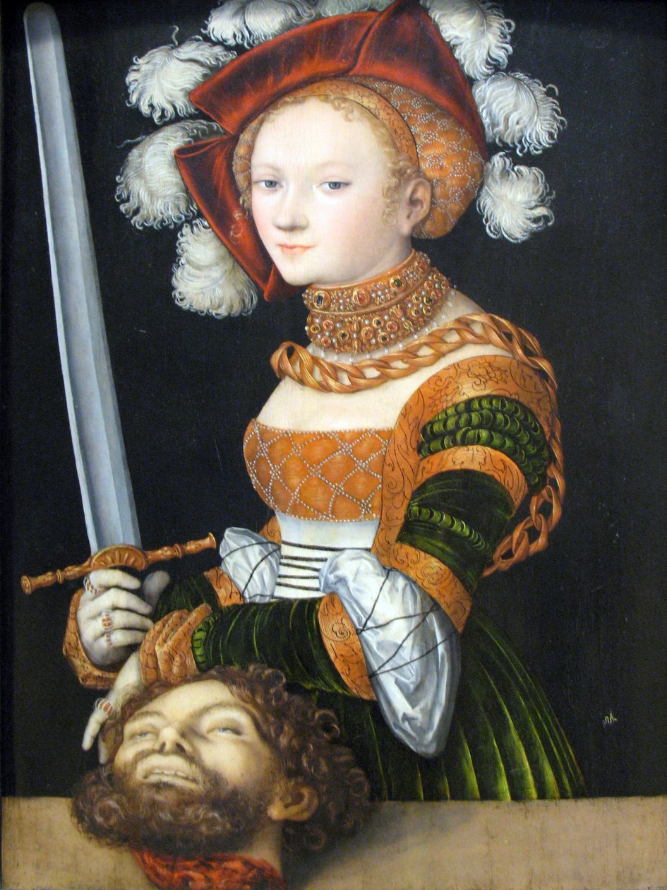 Judith ja Holofernesin pää tekijältä Lucas Cranach the Elder