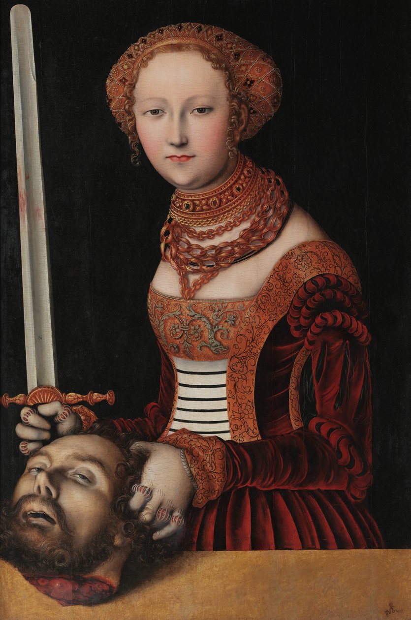 Judith ja Holophernesin pää tekijältä Lucas Cranach the Elder