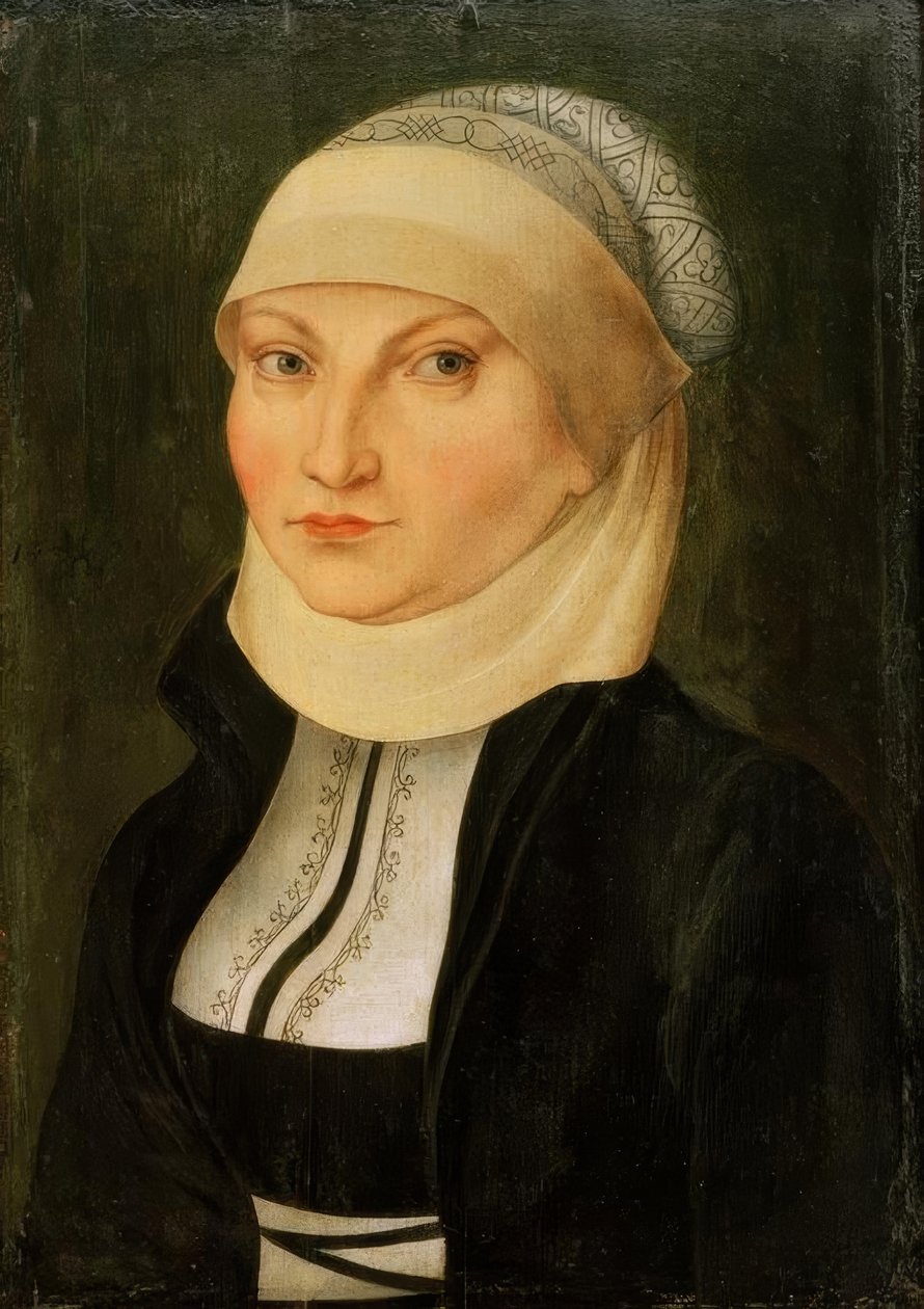 Katharina von Bora, Martin Lutherin vaimo, Lippendorf (Saksi) tekijältä Lucas Cranach the Elder